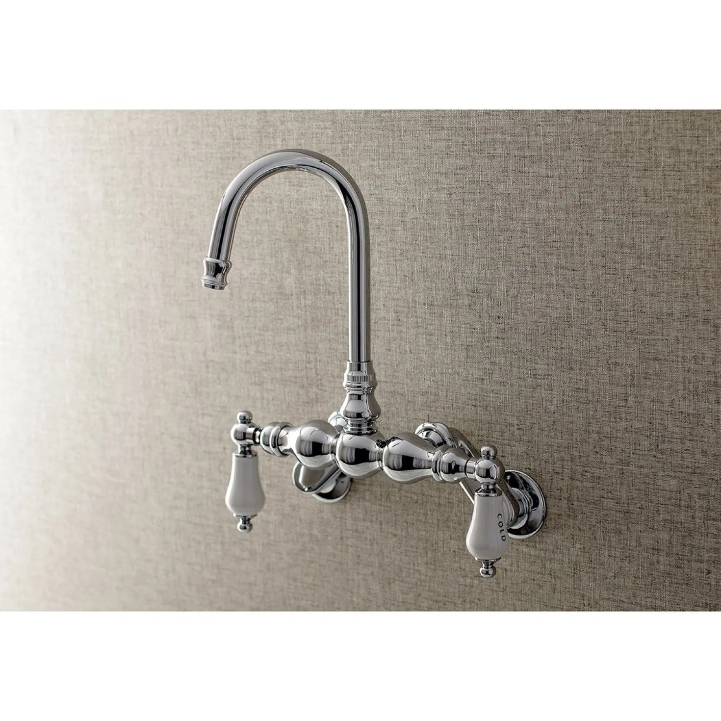 Aqua Vintage AE85TX-P Adjustable Center Wall Mount Tub Faucet