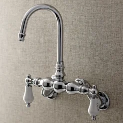 Aqua Vintage AE85TX-P Adjustable Center Wall Mount Tub Faucet