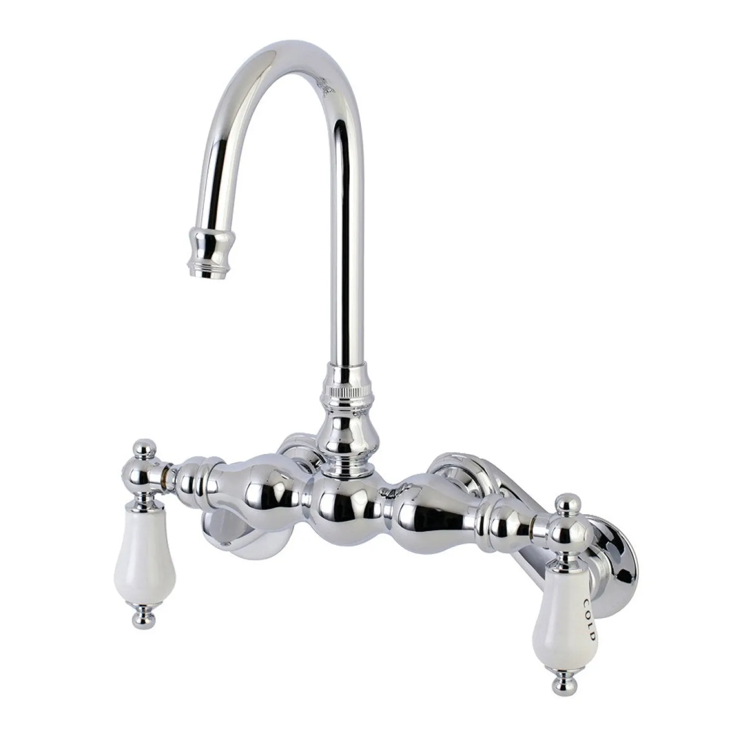Aqua Vintage AE85TX-P Adjustable Center Wall Mount Tub Faucet