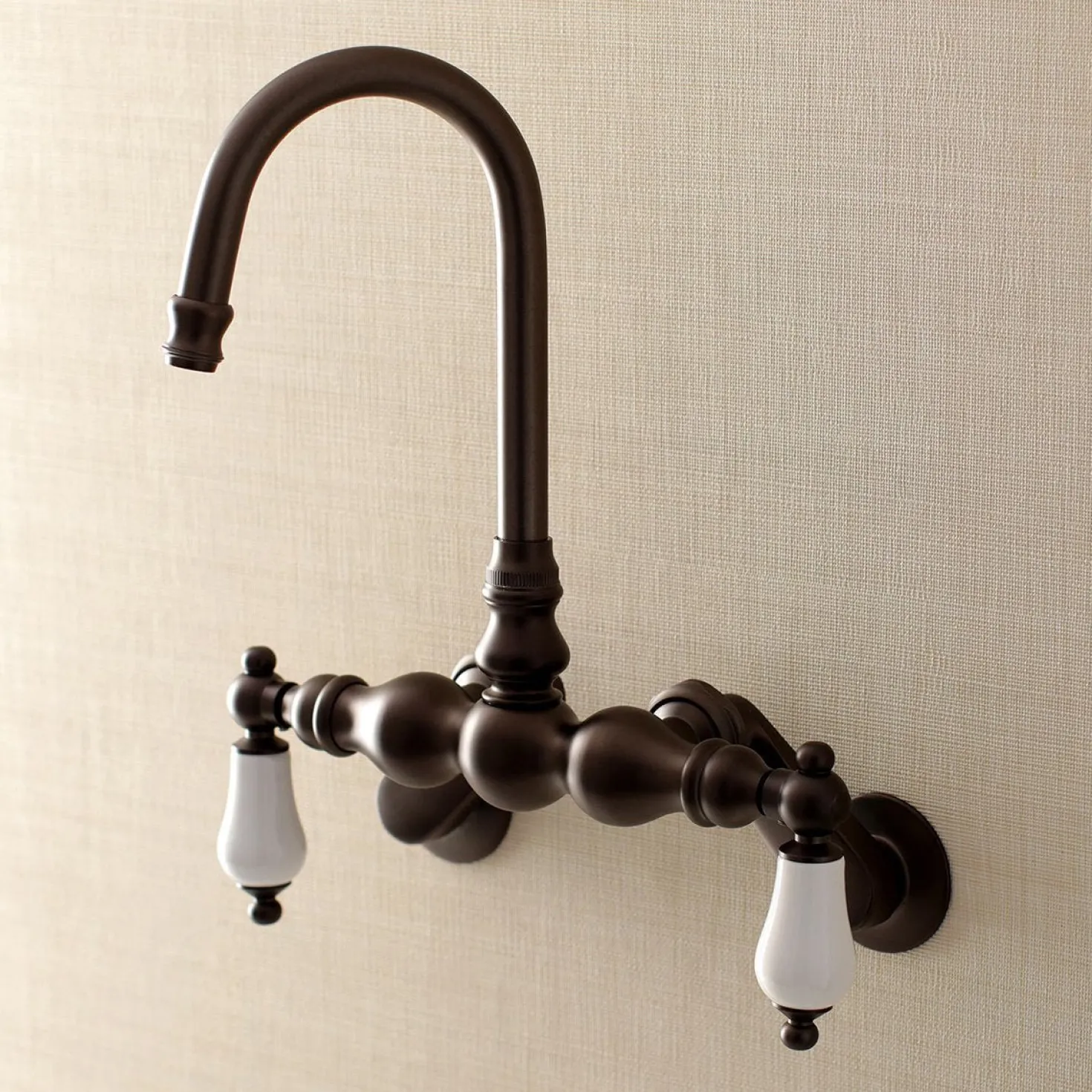 Aqua Vintage AE83TX-P Adjustable Center Wall Mount Tub Faucet