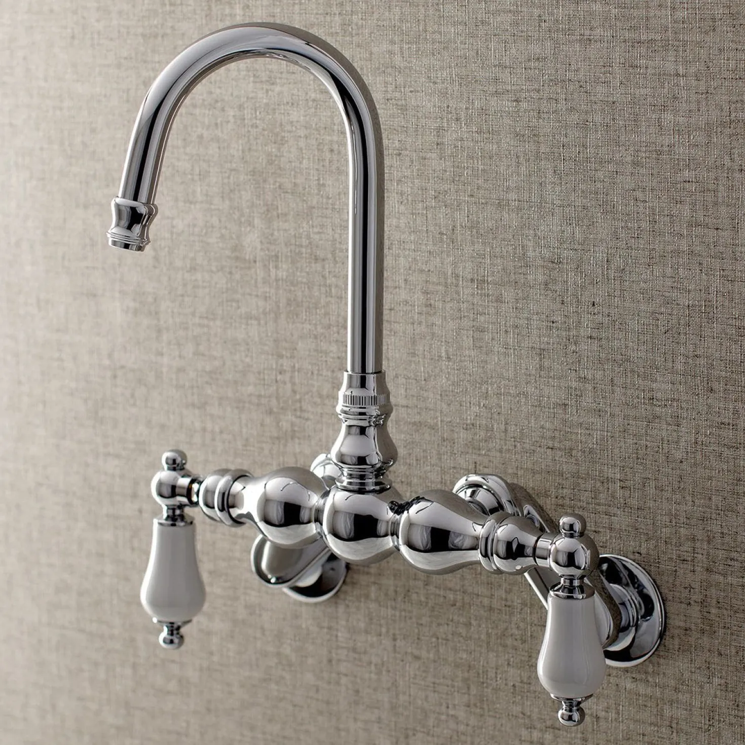 Aqua Vintage AE83TX-P Adjustable Center Wall Mount Tub Faucet