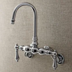 Aqua Vintage AE81TX-P Adjustable Center Wall Mount Tub Faucet