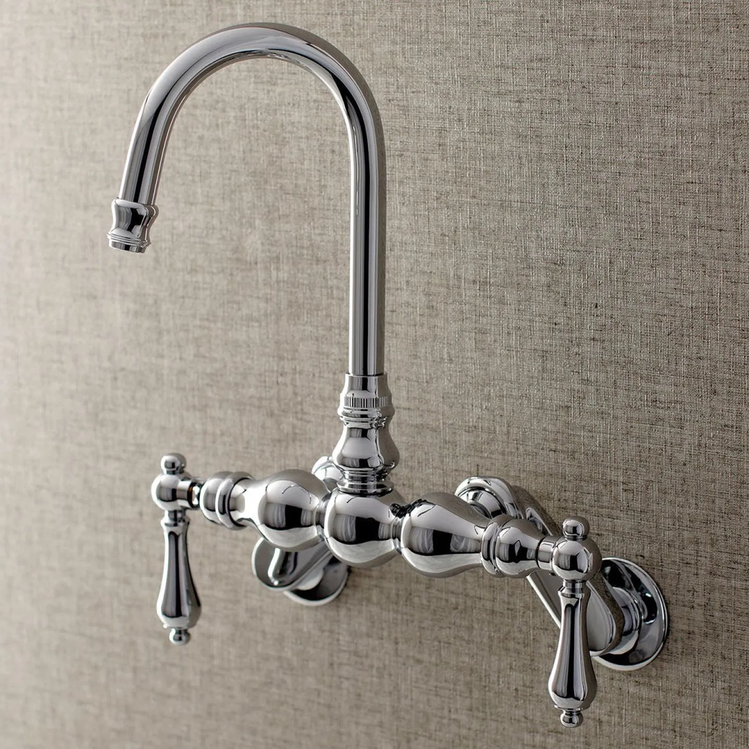 Aqua Vintage AE81TX-P Adjustable Center Wall Mount Tub Faucet