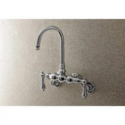 Aqua Vintage AE81TX-P Adjustable Center Wall Mount Tub Faucet