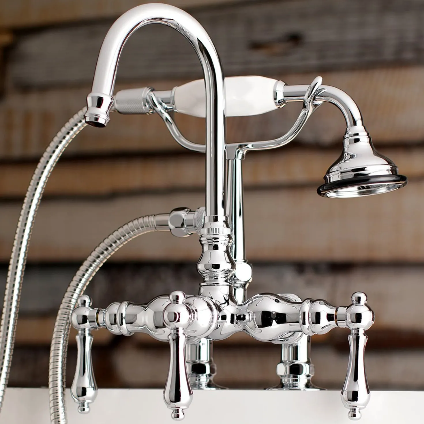 Aqua Vintage AE13TX-P Clawfoot Tub Faucet with Hand Shower
