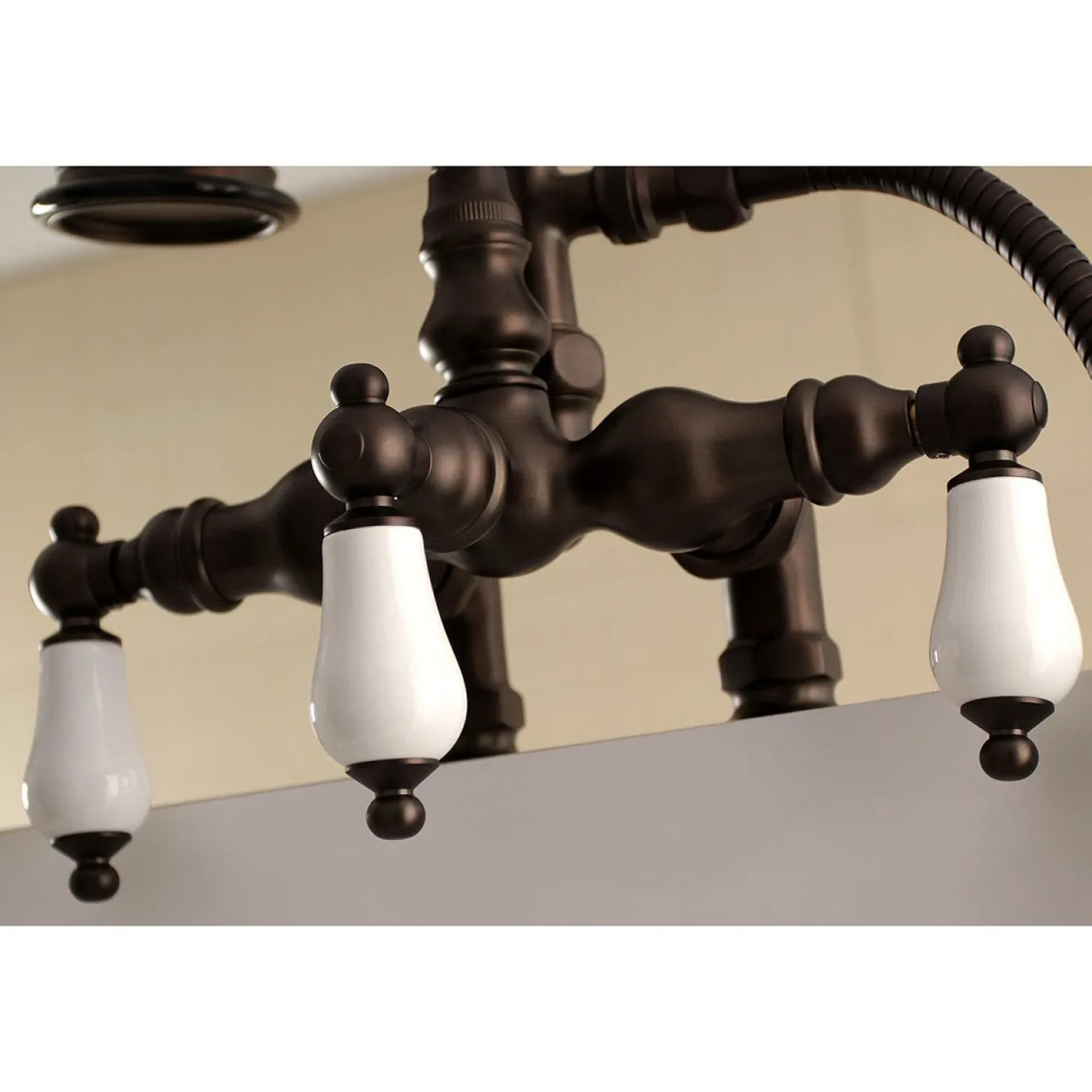 Aqua Vintage AE15TX-P Clawfoot Tub Faucet with Hand Shower