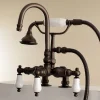 Aqua Vintage AE17TX-P Clawfoot Tub Faucet with Hand Shower