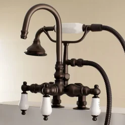 Aqua Vintage AE17TX-P Clawfoot Tub Faucet with Hand Shower