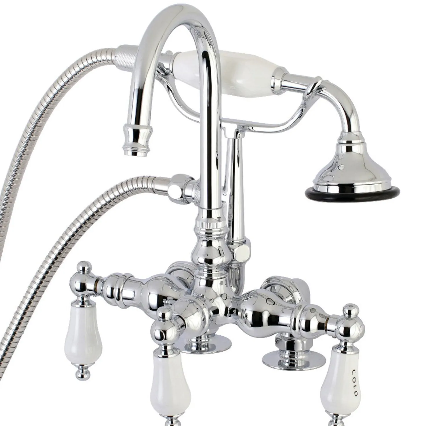 Aqua Vintage AE17TX-P Clawfoot Tub Faucet with Hand Shower