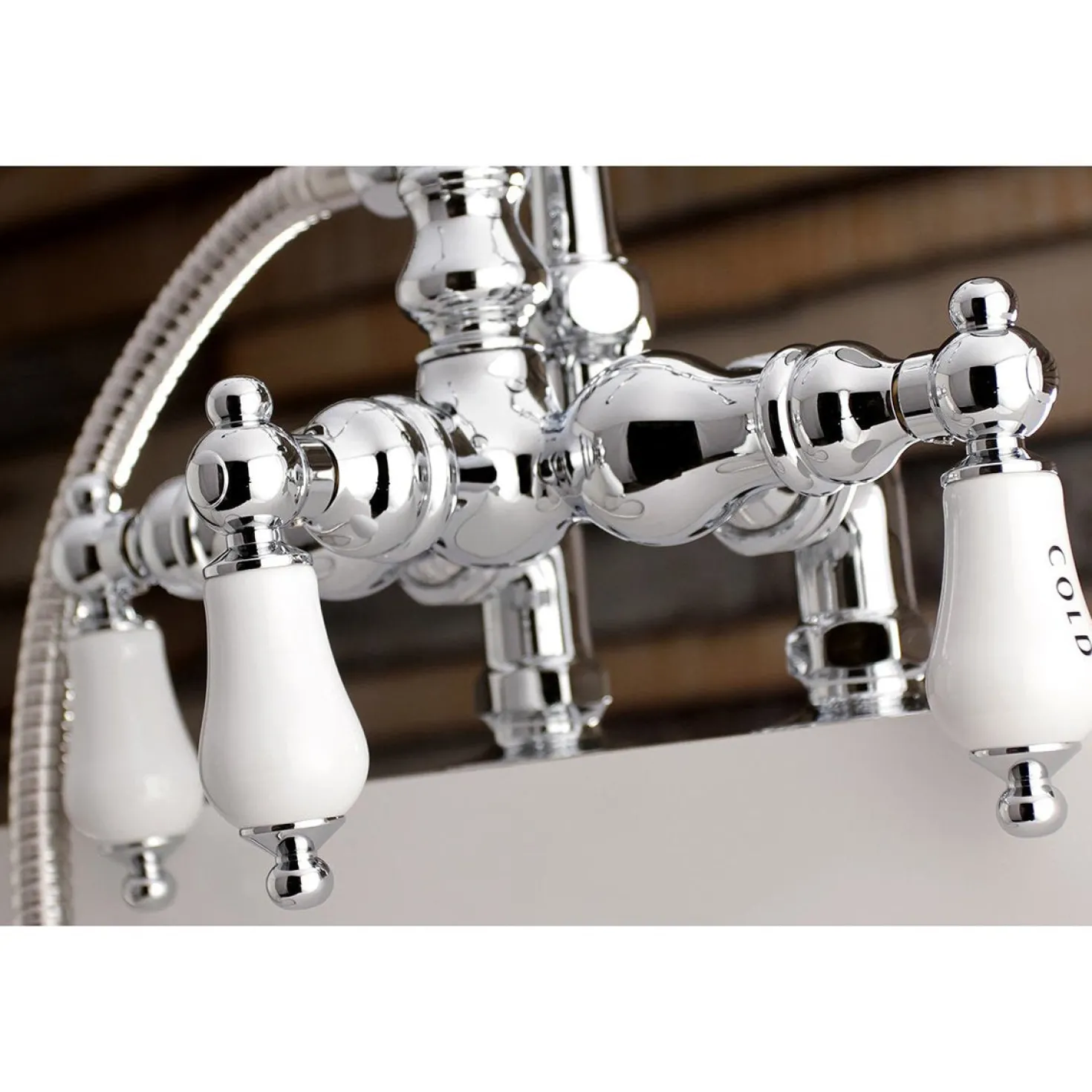 Aqua Vintage AE17TX-P Clawfoot Tub Faucet with Hand Shower