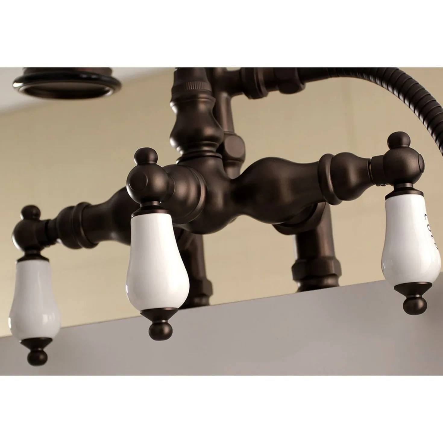 Aqua Vintage AE17TX-P Clawfoot Tub Faucet with Hand Shower