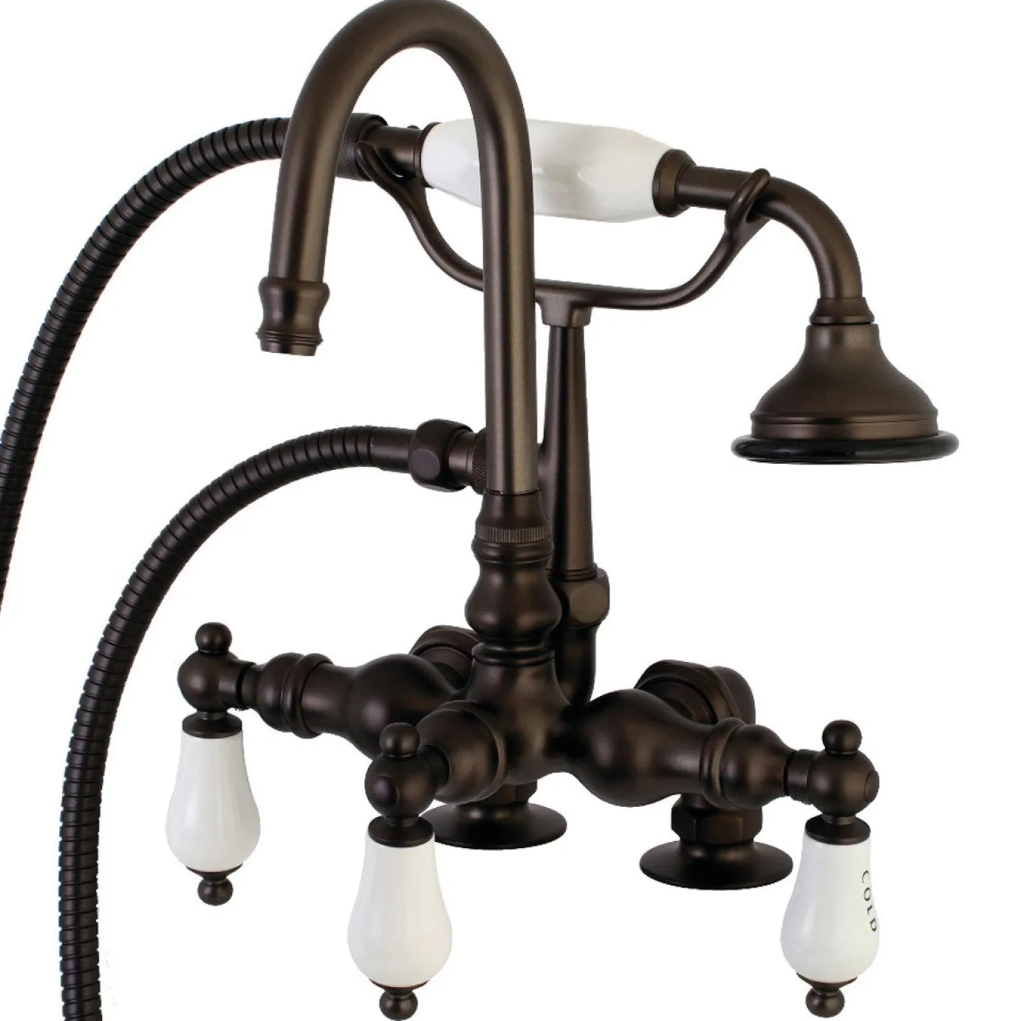 Aqua Vintage AE17TX-P Clawfoot Tub Faucet with Hand Shower
