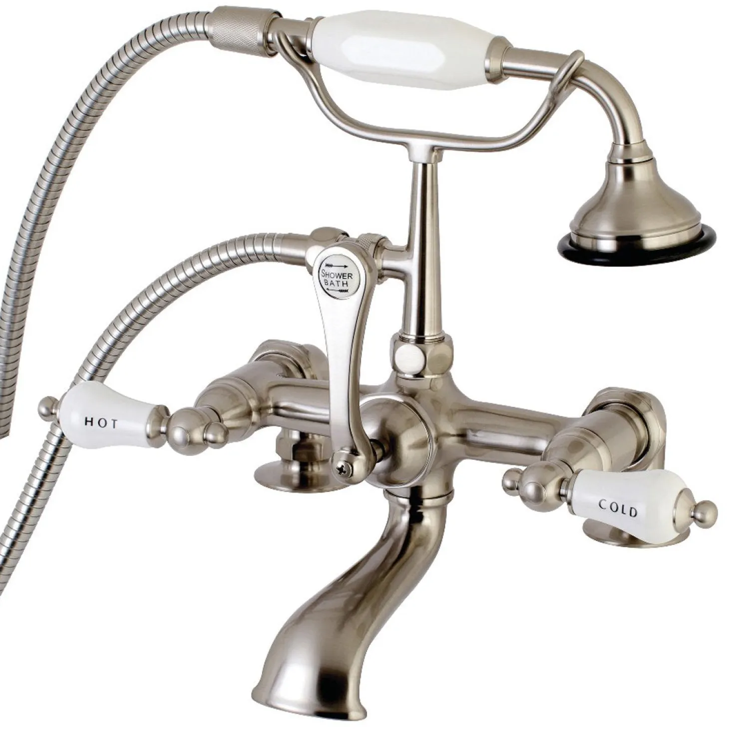 Aqua Vintage AE207TX-P 7-Inch Tub Faucet with Hand Shower