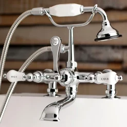 Aqua Vintage AE207TX-P 7-Inch Tub Faucet with Hand Shower