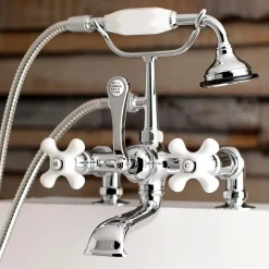 Aqua Vintage AE211TX-P 7-Inch Tub Faucet with Hand Shower
