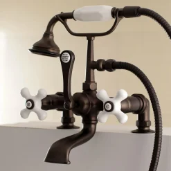 Aqua Vintage AE211TX-P 7-Inch Tub Faucet with Hand Shower