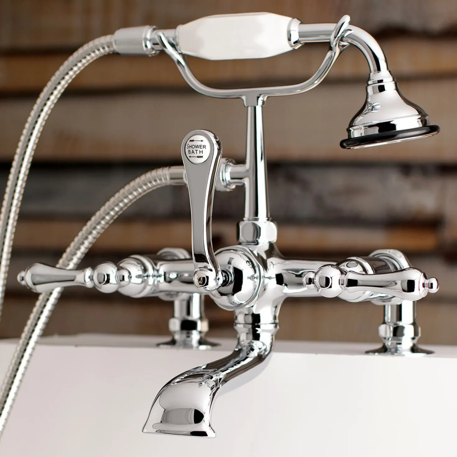 Aqua Vintage AE203TX-P 7-Inch Tub Faucet with Hand Shower