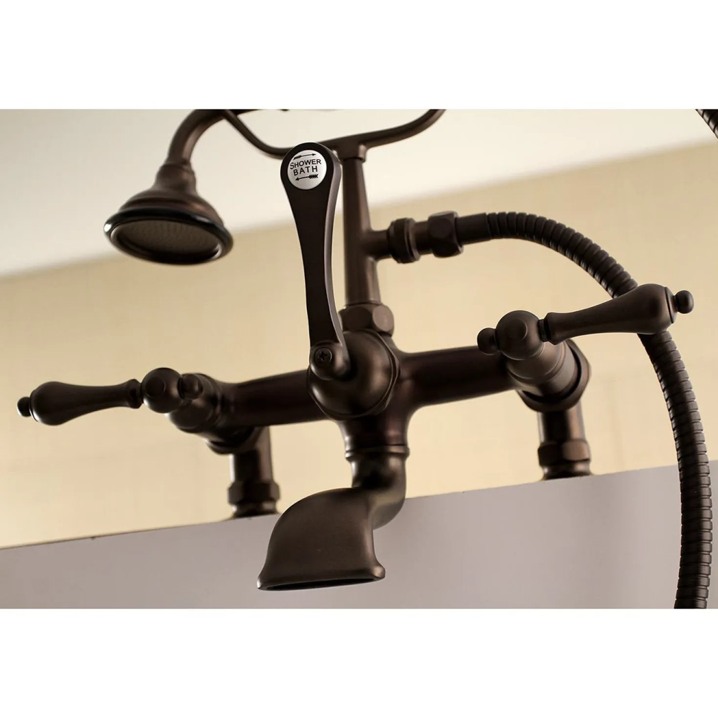 Aqua Vintage AE203TX-P 7-Inch Tub Faucet with Hand Shower
