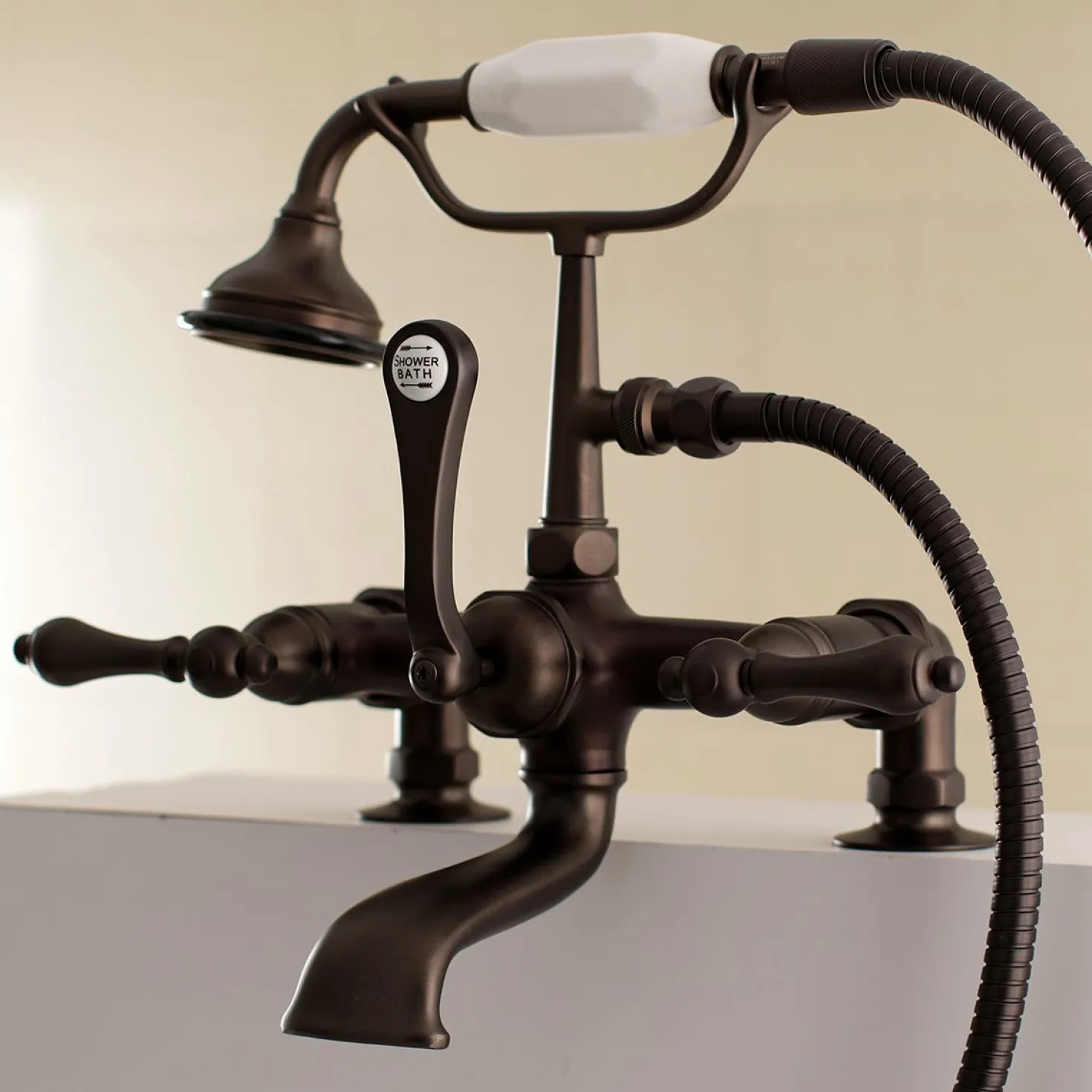 Aqua Vintage AE203TX-P 7-Inch Tub Faucet with Hand Shower