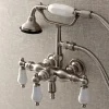Aqua Vintage AE23TX-P 3-3/8-Inch Wall Mount Tub Faucet with Hand Shower