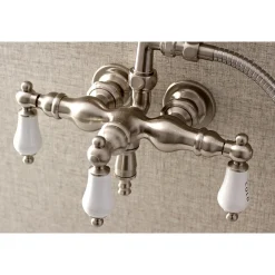 Aqua Vintage AE21TX-P 3-3/8-Inch Wall Mount Tub Faucet with Hand Shower