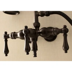 Aqua Vintage AE19TX-P 3-3/8-Inch Wall Mount Tub Faucet with Hand Shower