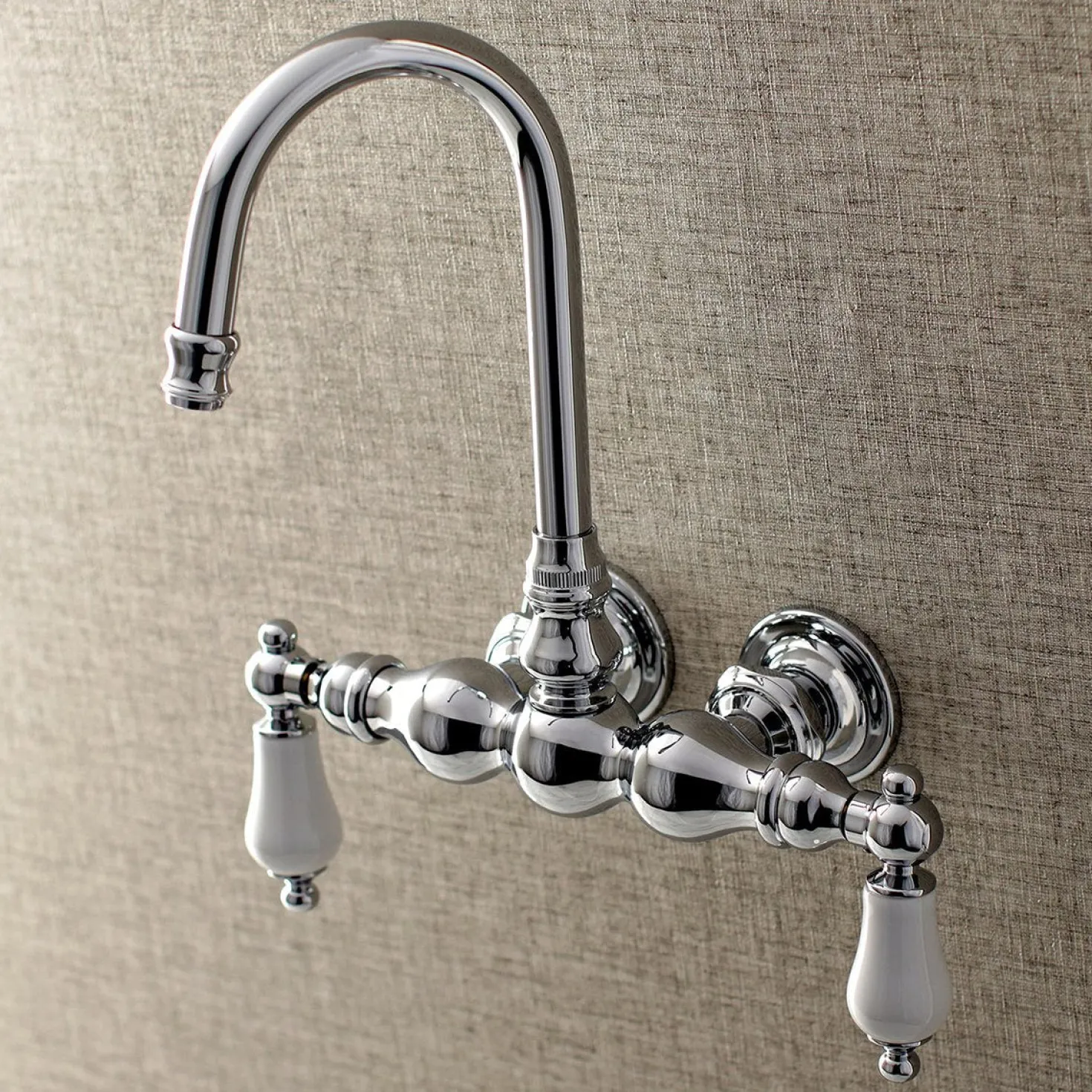 Aqua Vintage AE5TX-P Vintage 3-3/8-Inch Wall Mount Tub Faucet