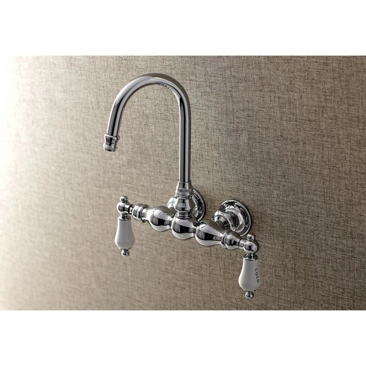 Aqua Vintage AE3TX-P Vintage 3-3/8-Inch Wall Mount Tub Faucet