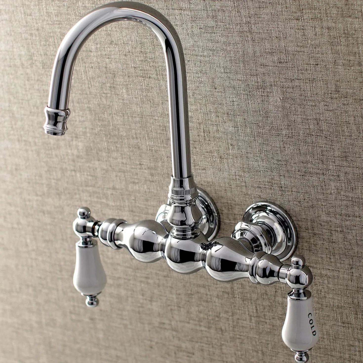 Aqua Vintage AE3TX-P Vintage 3-3/8-Inch Wall Mount Tub Faucet
