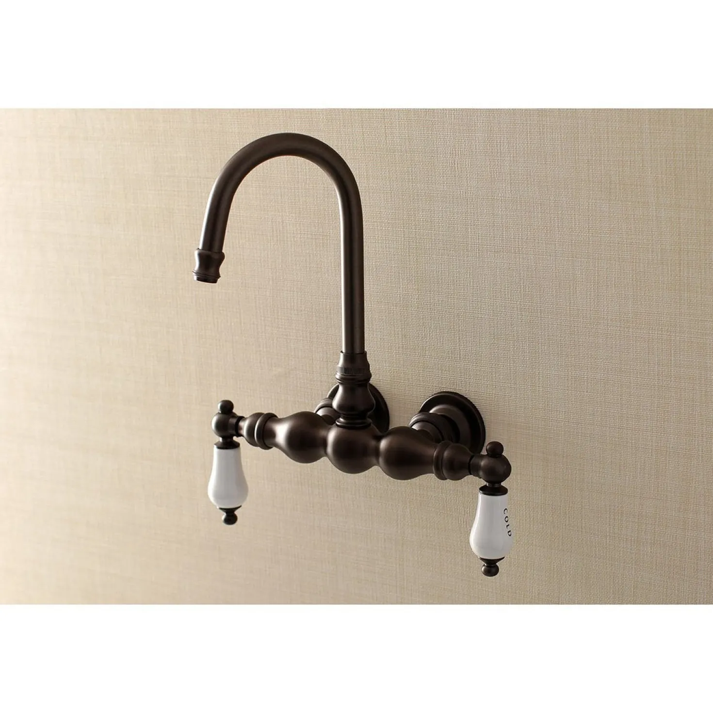 Aqua Vintage AE3TX-P Vintage 3-3/8-Inch Wall Mount Tub Faucet