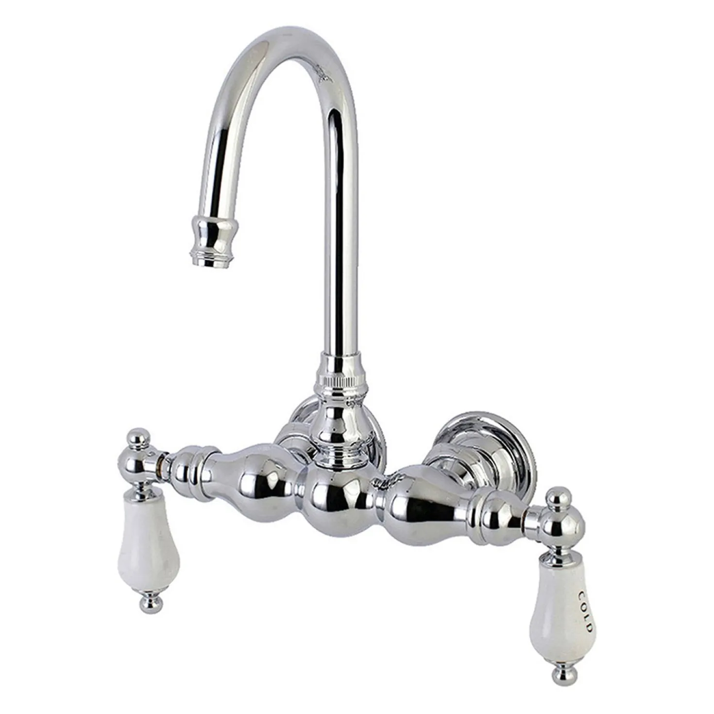 Aqua Vintage AE3TX-P Vintage 3-3/8-Inch Wall Mount Tub Faucet