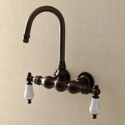 Aqua Vintage AE3TX-P Vintage 3-3/8-Inch Wall Mount Tub Faucet