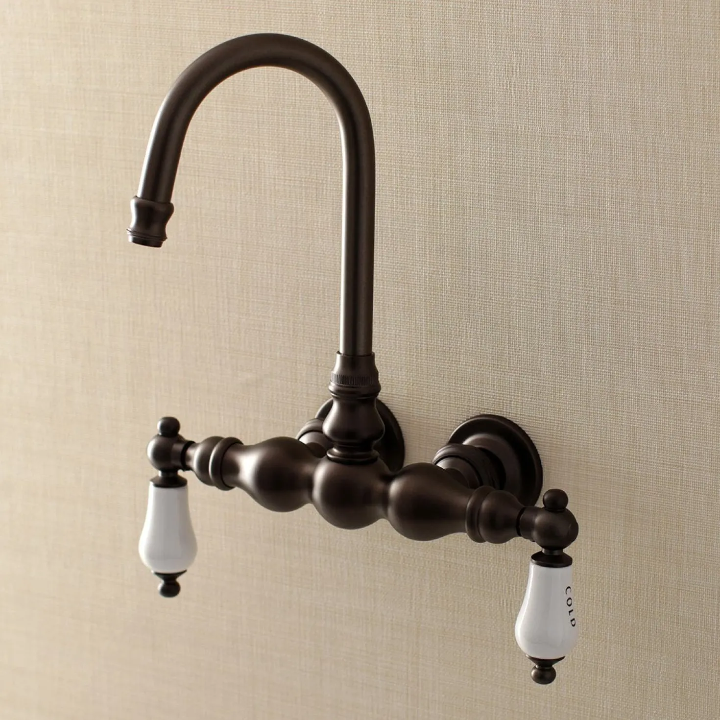Aqua Vintage AE3TX-P Vintage 3-3/8-Inch Wall Mount Tub Faucet