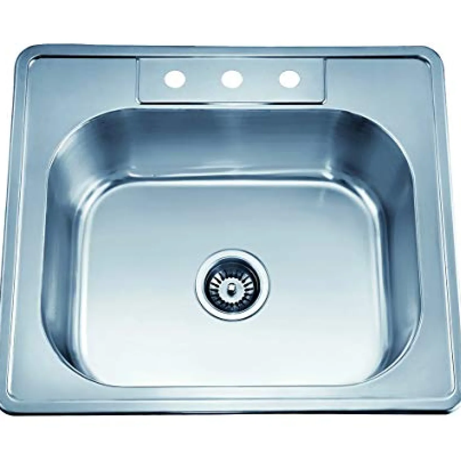 Ast103 25" Single Bowl Topmount 20 Gauge Stainless Steel Kitchen Sink