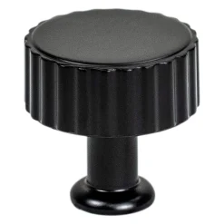 Berenson Cannelee Knob in Matte Black