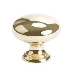 Berenson Plymouth Knob in Polished Brass - Round