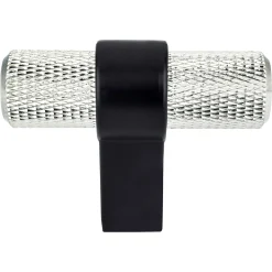 Berenson Radial Reign Knob in Brushed Nickel and Matte Black