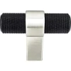 Berenson Radial Reign Knob in Matte Black and Brushed Nickel