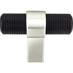 Berenson Radial Reign Knob in Matte Black and Brushed Nickel