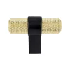 Berenson Radial Reign Knob in Modern Brushed Gold and Matte Black