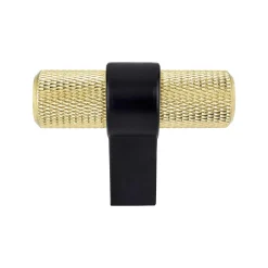Berenson Radial Reign Knob in Modern Brushed Gold and Matte Black