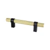 Berenson Radial Reign Pull in Modern Brushed Gold and Matte Black