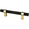 Berenson Radial Reign Pull in Matte Black and Modern Brushed Gold