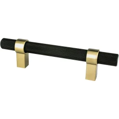 Berenson Radial Reign Pull in Matte Black and Modern Brushed Gold