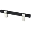 Berenson Radial Reign Pull in Matte Black and Brushed Nickel