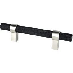 Berenson Radial Reign Pull in Matte Black and Brushed Nickel