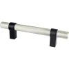 Berenson Radial Reign Pull in Brushed Nickel and Matte Black