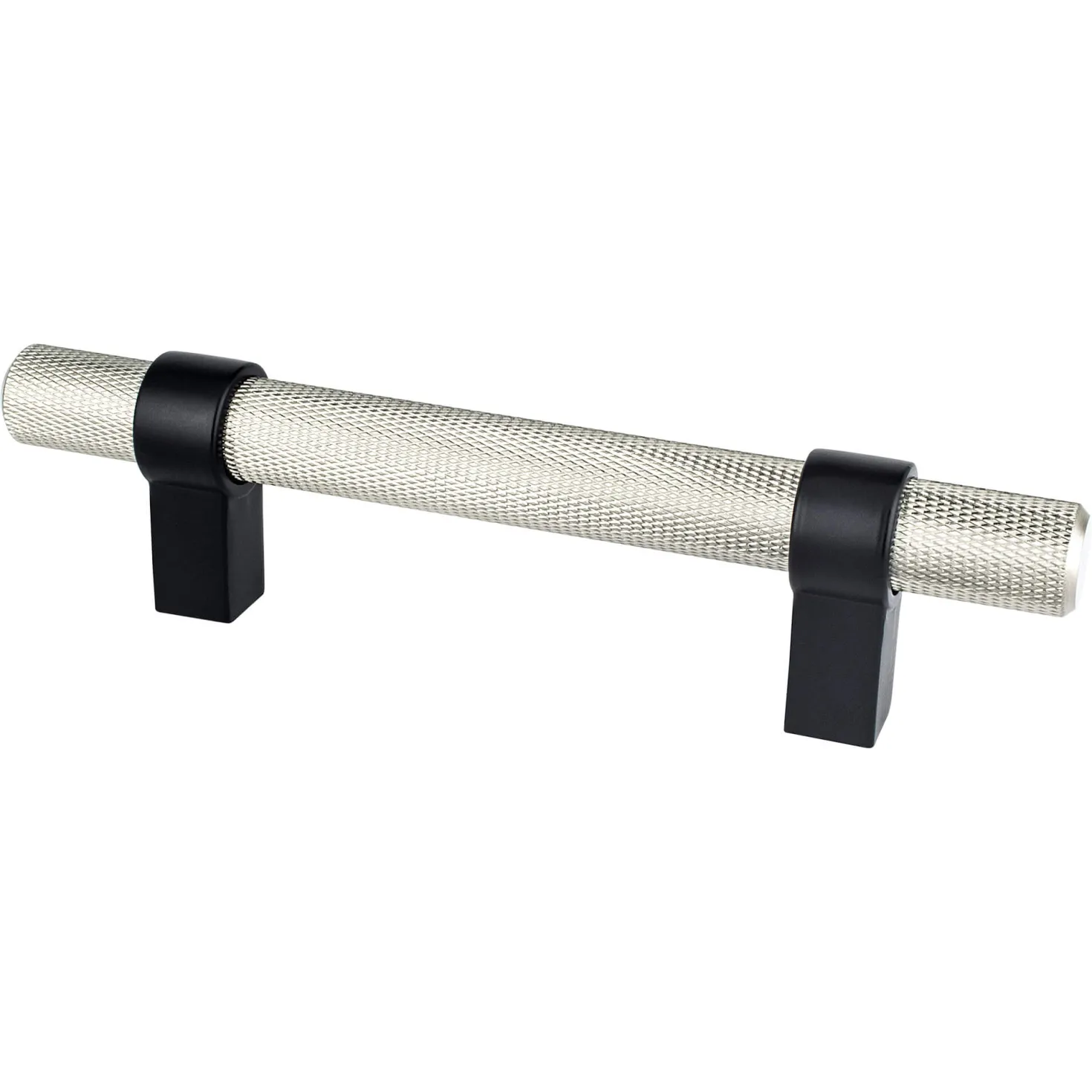 Berenson Radial Reign Pull in Brushed Nickel and Matte Black