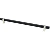 Berenson Rivet Rebel Appliance Pull in Matte Black and Brushed Nickel