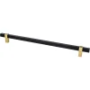 Berenson Rivet Rebel Appliance Pull in Matte Black and Modern Brushed Gold